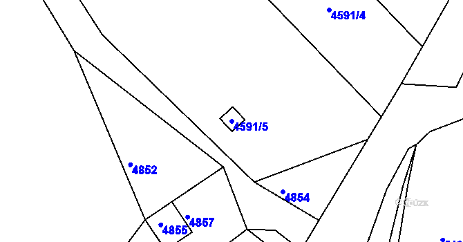 Parcela st. 4591/5 v KÚ Lukovany, Katastrální mapa
