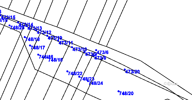Parcela st. 473/6 v KÚ Lukoveček, Katastrální mapa