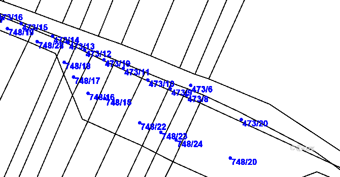 Parcela st. 473/9 v KÚ Lukoveček, Katastrální mapa