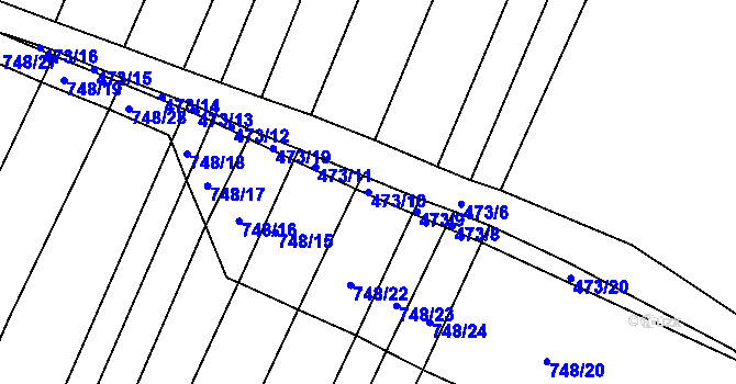 Parcela st. 473/10 v KÚ Lukoveček, Katastrální mapa