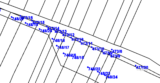 Parcela st. 473/11 v KÚ Lukoveček, Katastrální mapa