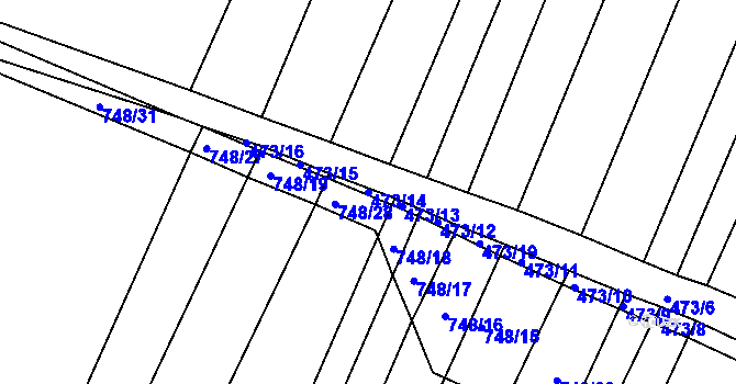 Parcela st. 473/14 v KÚ Lukoveček, Katastrální mapa