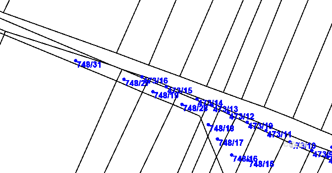 Parcela st. 473/15 v KÚ Lukoveček, Katastrální mapa