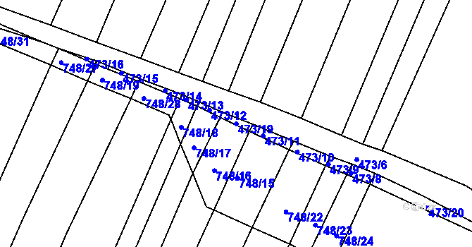 Parcela st. 473/19 v KÚ Lukoveček, Katastrální mapa