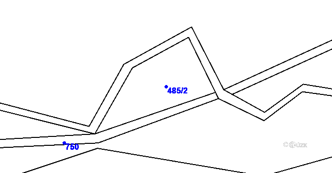 Parcela st. 485/2 v KÚ Lukoveček, Katastrální mapa