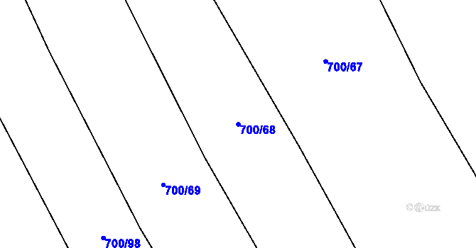 Parcela st. 700/68 v KÚ Lukoveček, Katastrální mapa
