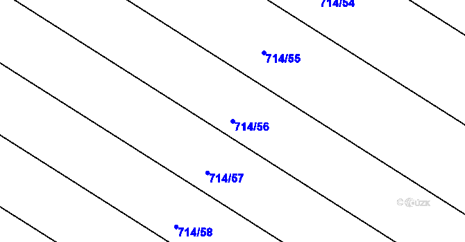 Parcela st. 714/56 v KÚ Lukoveček, Katastrální mapa