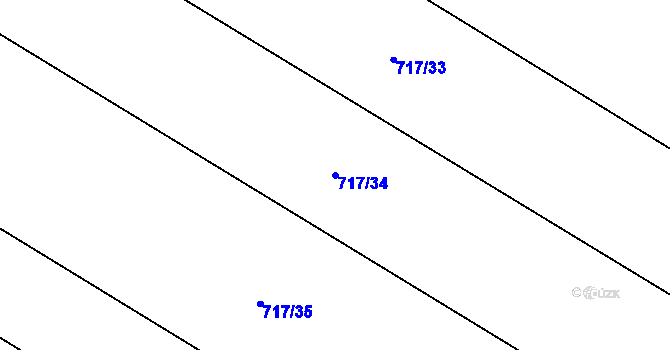 Parcela st. 717/34 v KÚ Lukoveček, Katastrální mapa