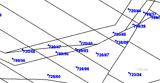 Parcela st. 720/46 v KÚ Lukoveček, Katastrální mapa
