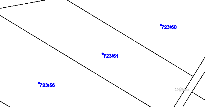 Parcela st. 723/61 v KÚ Lukoveček, Katastrální mapa