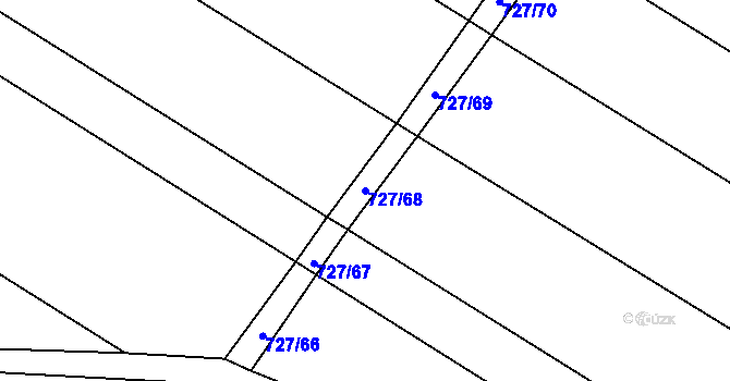 Parcela st. 727/68 v KÚ Lukoveček, Katastrální mapa