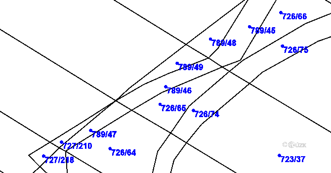 Parcela st. 789/46 v KÚ Lukoveček, Katastrální mapa
