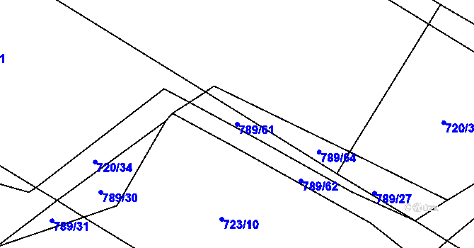 Parcela st. 789/61 v KÚ Lukoveček, Katastrální mapa