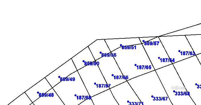Parcela st. 859/56 v KÚ Lukoveček, Katastrální mapa