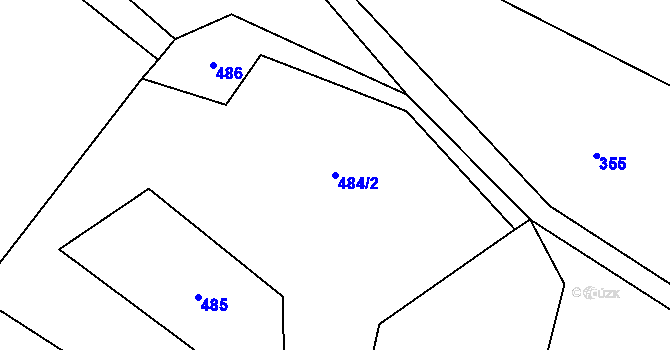 Parcela st. 484/2 v KÚ Lukoviště, Katastrální mapa