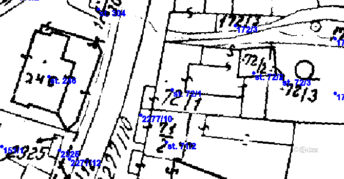 Parcela st. 72/1 v KÚ Luleč, Katastrální mapa