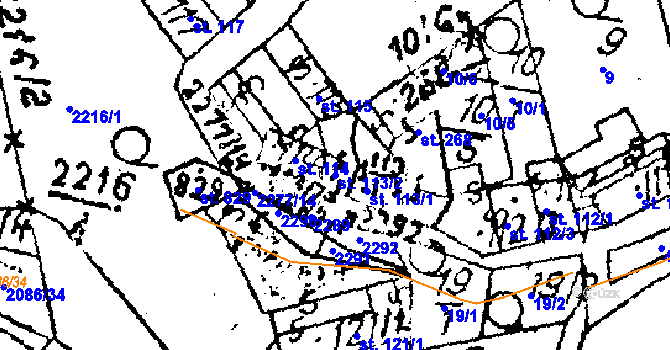 Parcela st. 113/2 v KÚ Luleč, Katastrální mapa