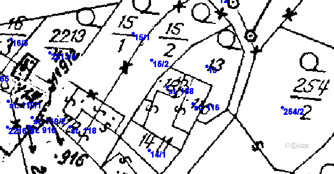 Parcela st. 188 v KÚ Luleč, Katastrální mapa