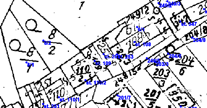 Parcela st. 252 v KÚ Luleč, Katastrální mapa