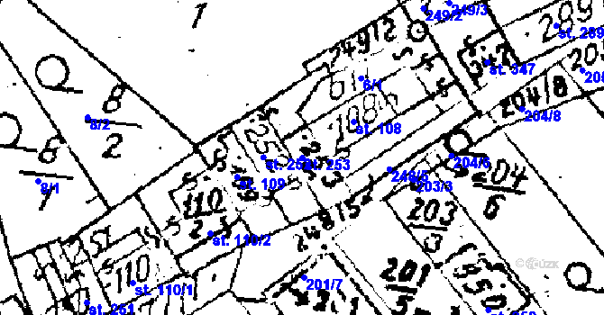 Parcela st. 253 v KÚ Luleč, Katastrální mapa