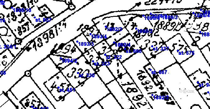 Parcela st. 322 v KÚ Luleč, Katastrální mapa