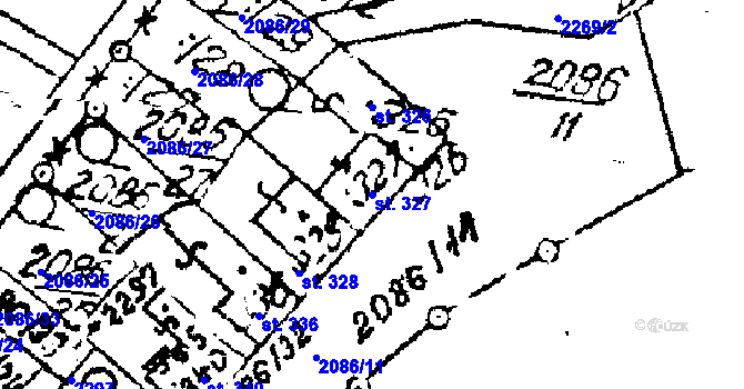 Parcela st. 327 v KÚ Luleč, Katastrální mapa
