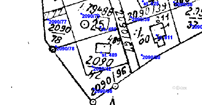 Parcela st. 489 v KÚ Luleč, Katastrální mapa