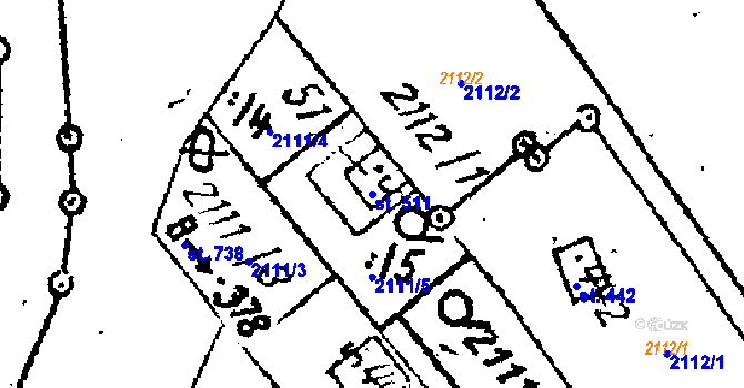 Parcela st. 511 v KÚ Luleč, Katastrální mapa