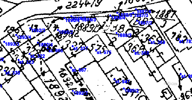 Parcela st. 575 v KÚ Luleč, Katastrální mapa