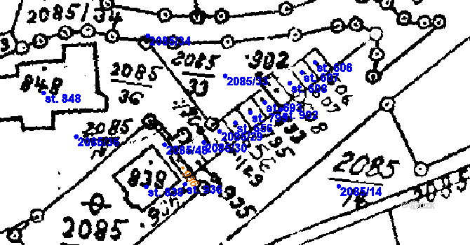 Parcela st. 656 v KÚ Luleč, Katastrální mapa