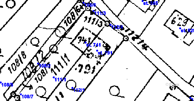 Parcela st. 791 v KÚ Luleč, Katastrální mapa
