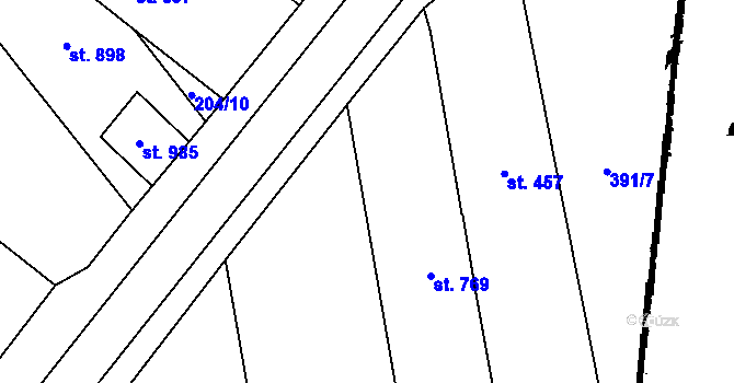 Parcela st. 669/4 v KÚ Luleč, Katastrální mapa