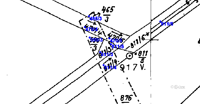 Parcela st. 811/3 v KÚ Luleč, Katastrální mapa