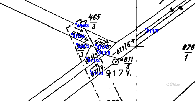 Parcela st. 811/5 v KÚ Luleč, Katastrální mapa