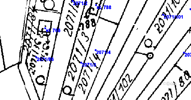 Parcela st. 2071/4 v KÚ Luleč, Katastrální mapa
