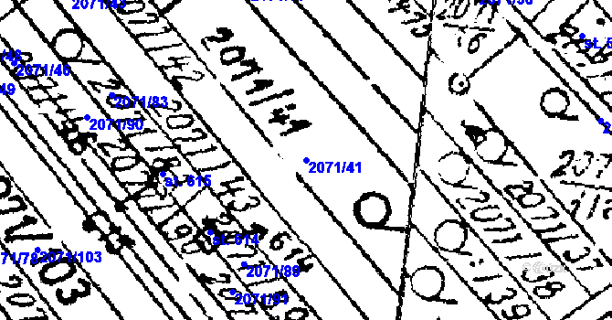 Parcela st. 2071/41 v KÚ Luleč, Katastrální mapa