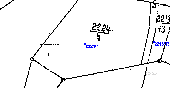 Parcela st. 2224/7 v KÚ Luleč, Katastrální mapa
