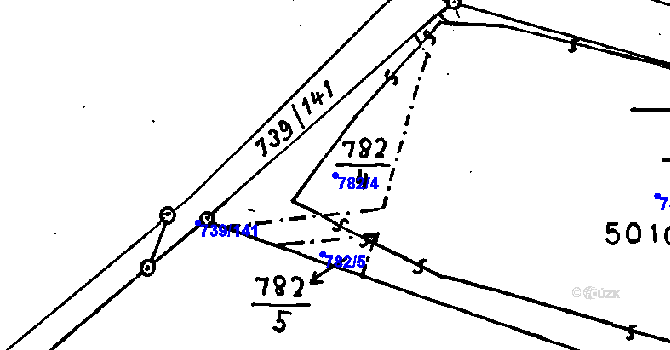 Parcela st. 782/4 v KÚ Luleč, Katastrální mapa