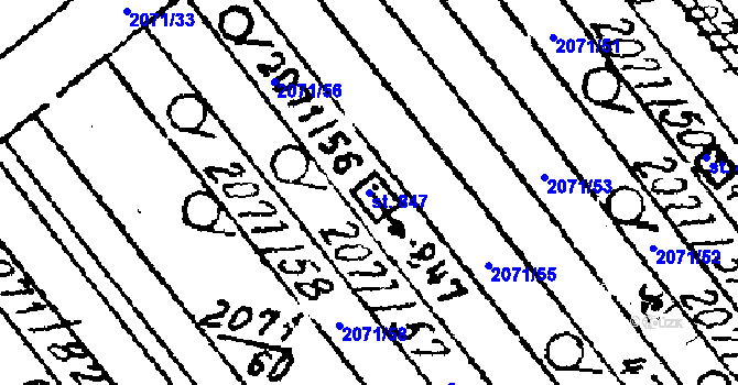 Parcela st. 847 v KÚ Luleč, Katastrální mapa