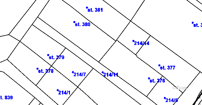 Parcela st. 917 v KÚ Luleč, Katastrální mapa