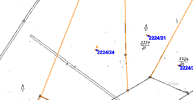 Parcela st. 2224/24 v KÚ Luleč, Katastrální mapa