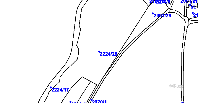 Parcela st. 2224/26 v KÚ Luleč, Katastrální mapa