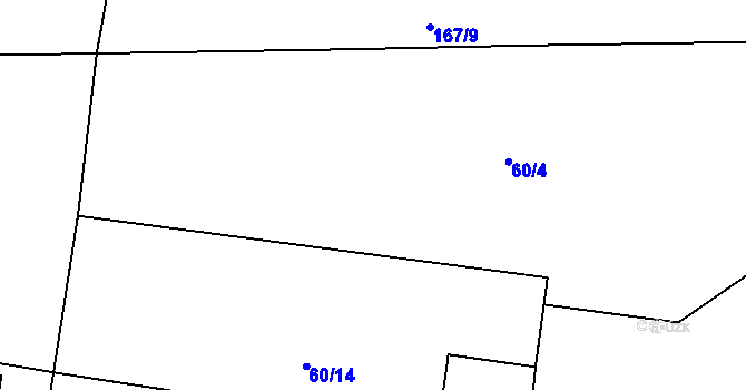 Parcela st. 60/11 v KÚ Lupenice, Katastrální mapa