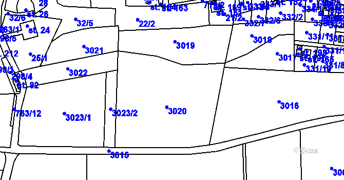 Parcela st. 331/1 v KÚ Lupenice, Katastrální mapa