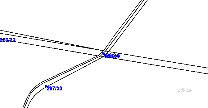 Parcela st. 323/22 v KÚ Luštěnice, Katastrální mapa