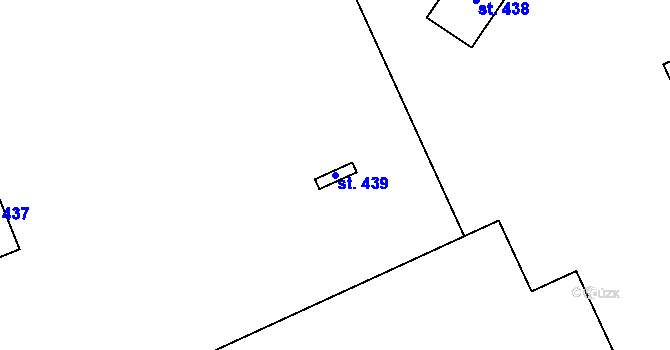 Parcela st. 439 v KÚ Lutín, Katastrální mapa