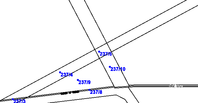 Parcela st. 237/5 v KÚ Lutín, Katastrální mapa