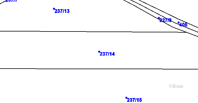 Parcela st. 237/14 v KÚ Lutín, Katastrální mapa