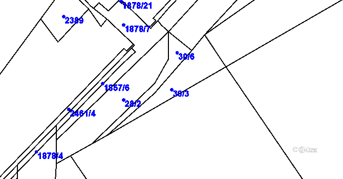 Parcela st. 30/3 v KÚ Lutonina, Katastrální mapa