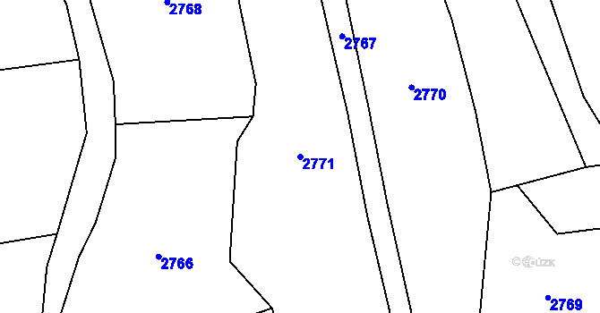 Parcela st. 2771 v KÚ Lutonina, Katastrální mapa